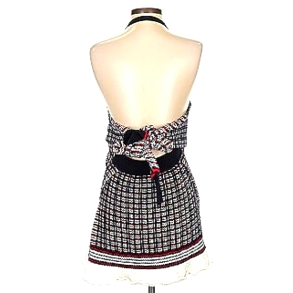 3.1 Phillip Lim jacquard wool blend sweater halter deconstructed sleeve wrap top - Picture 3 of 8